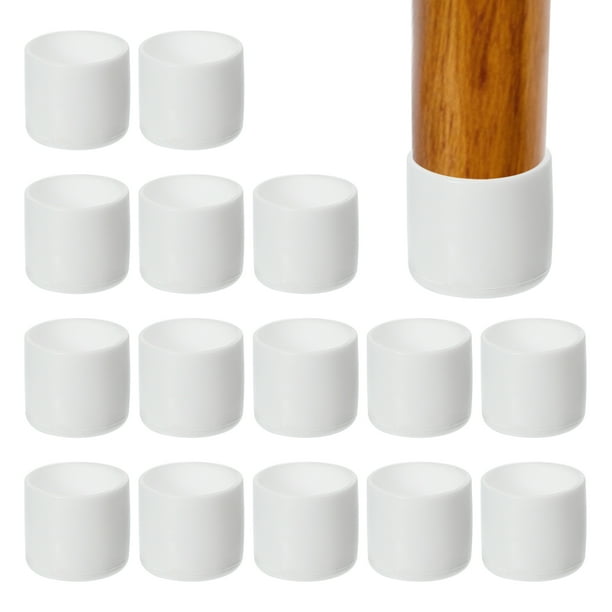 Tapas de patas de silla de goma Uxcell 1" protectores de patas de muebles antideslizantes 16 piezas