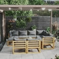 thumbnail image 1 of vidaXL 10 Piece Garden Lounge Set with Cushion Solid Acacia Wood, 1 of 5