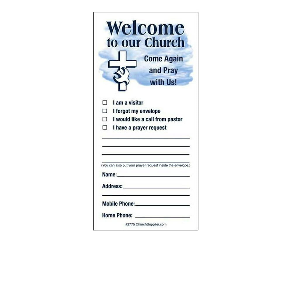 Church Visitor Prayer Request Envelopes (Box of 500)