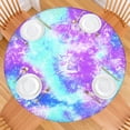 thumbnail image 2 of Colorful Tie Dye Pattern Round Fitted Tablecloth with Elastic Edge,Dining Table Cover Waterproof,Outdoor Round Tablecloth for Camping,Dining,Indoor and Outdoor, 2 of 7
