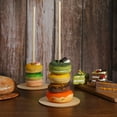 thumbnail image 2 of Qiysamall 3pcs Display Stand Wood Wood Donut Stand Bar Wooden Donut Bagels Display Stand Holder Reusable Rustic Doughnut Board Holder for Showersfor Wedding Birthday Treat Parties, 2 of 10