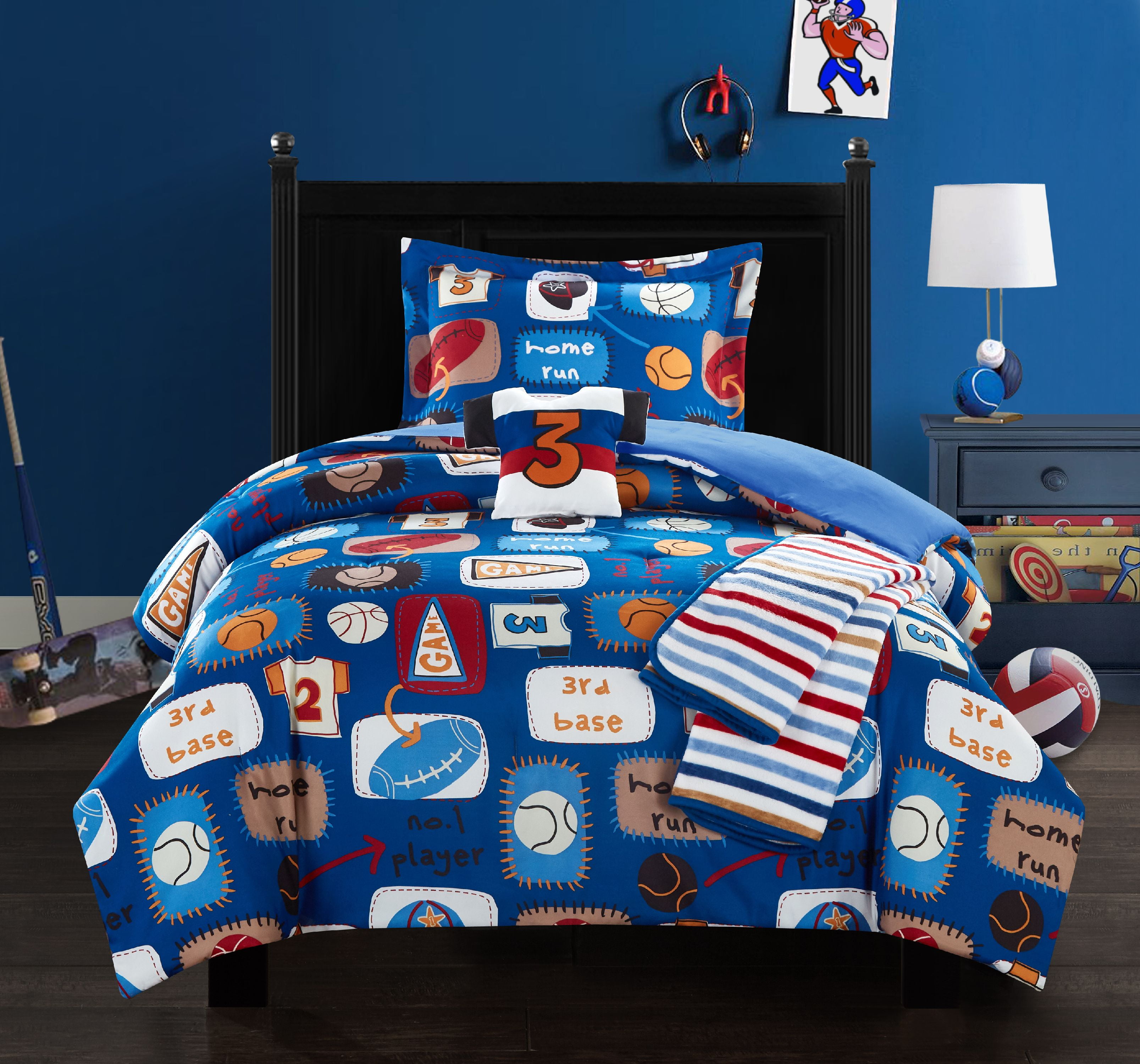 Chic Home Fun Camp 4 Piece Comforter Set Star Athlete ...