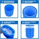 thumbnail image 4 of Bandeja de cubitos de hielo, cubo de hielo de silicona con tapa, sin BPA, fabricante de cubitos de hielo portátil 2 en 1, molde de cubitos de hielo Genie para whisky congelado, cóctel, bebidas, azul Adepaton DLM466, 4 of 7
