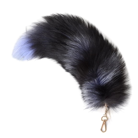 Faux Fur Plush Tail Keychain for Cosplay Costume Accessory Soft Animal Tail Bag Charm 4x16 Inch