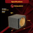 thumbnail image 3 of Caja de Subwoofer Q Power 38 cm Ventilada Color Carbón, 3 of 8