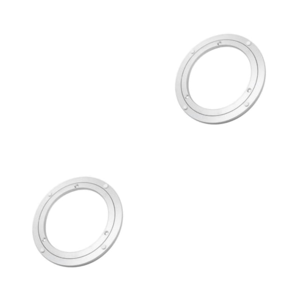 Bewildely Aluminum Alloy Round Rotating Turntable Bearing Silver White Table Type1 NO1