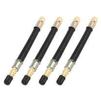 Unique Bargains 4pcs 140mm Black Flexible Rubber Tyre Valve Stem Extension Tire Valve Adaptor Motorcycle Truck Van Bus RV