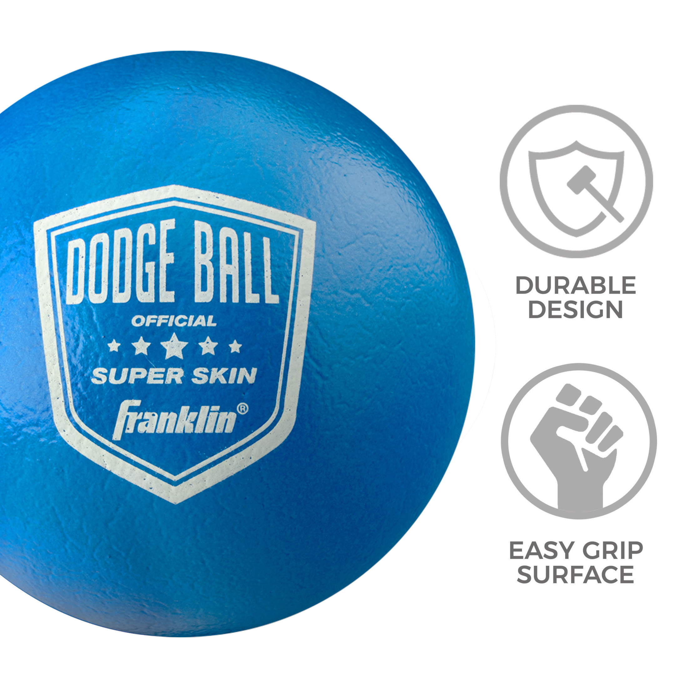 Franklin Sports Foam Dodgeball Set - Superskin (6) Ball Soft Foam Dodgeball Set for Kids - Perfect for Gym + Playground Games - 6"