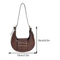 thumbnail image 1 of Bolso de hombro vintage de cuero de PU para mujer Bolso de mano cruzado Bolso de mano (café), 1 of 8