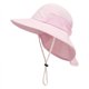 thumbnail image 1 of Sombrero para el sol de verano para niños y niñas, con protección UPF 50+, ala ancha, cuello y solapa, ideal para jugar en la playa, de 3 a 24 meses, 1 of 6