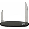 thumbnail image 4 of Rite Edge 3.25" 2-Blade Folding Pocket Knife – 440 Stainless Steel, Serrated Blade, Black Handle, Brass Pins – Compact Utility Knife, 4 of 6