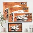 thumbnail image 4 of Designart 'Close Up Swan On The Water' Traditional Framed Canvas Wall Art Print, 4 of 5