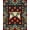 Red Orange Teal, Pattern 3, variant on ODIKA Border Arcade Gamer Glowing Alfombra Gamepad Motif Playful Expressive Stain Resistant Low Profile for Dorm Room, Small Living Apartment