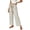 Khaki-1, variant on Womens Striped Wide Leg Pants High Waist Drawstring Palazzo Summer Office Business Casual Trousers with Pockets