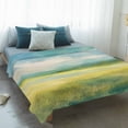 thumbnail image 4 of Teal Blue Oil Painting Blanket Soft Cozy Warm Throw Blanket for Couch, Plush Fuzzy Flannel Fleece Blankets for Sofa, Abstract Art Ombre Field Watercolor Bed Blankets Gifts for Men, 50"x60", 4 of 9
