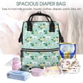 thumbnail image 5 of Daiia Horse And Flower Large Capacity Baby Bag Waterproof Stylish Diaper Bag Mummy Backpack Adjustable Straps Diaper BagBaby Essentials Bag, 5 of 6