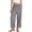 Grid, variant on Capri Pants for Women Summer Capris Adjustable Drawstring with Pockets M-XXXL