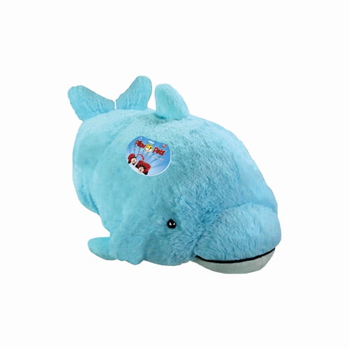 My Pillow Pet Dolphin Large (Light Blue) Children, Kids, Game