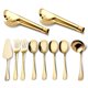thumbnail image 1 of Los utensilios para servir incluyen cucharas grandes para servir, cucharas ranuradas para servir, tenedores para servir, pinzas para servir, cucharón para sopa y servidor de tartas, utensilios para, 1 of 5