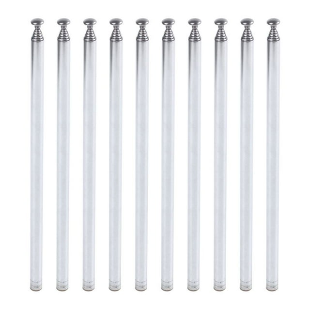 10piezas 96 cm Longitud Antena TV Radio AM FM de Acero Inoxidable Telescopica de 7 Secciones