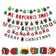 thumbnail image 4 of IFANTNG 6 guirnaldas navideñas de fieltro para repisa de chimenea, decoración de pared colgante, 6 estilos, decoración festiva, 4 of 8