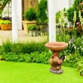 thumbnail image 4 of Gallo De Resina Y Baño Para Pájaros De Pollo, Decoración De Jardín, Estatua De Gallo, Comedero Para Pájaros Para Macizos De Flores, Terrazas Kearding HA036344-00, 4 of 6