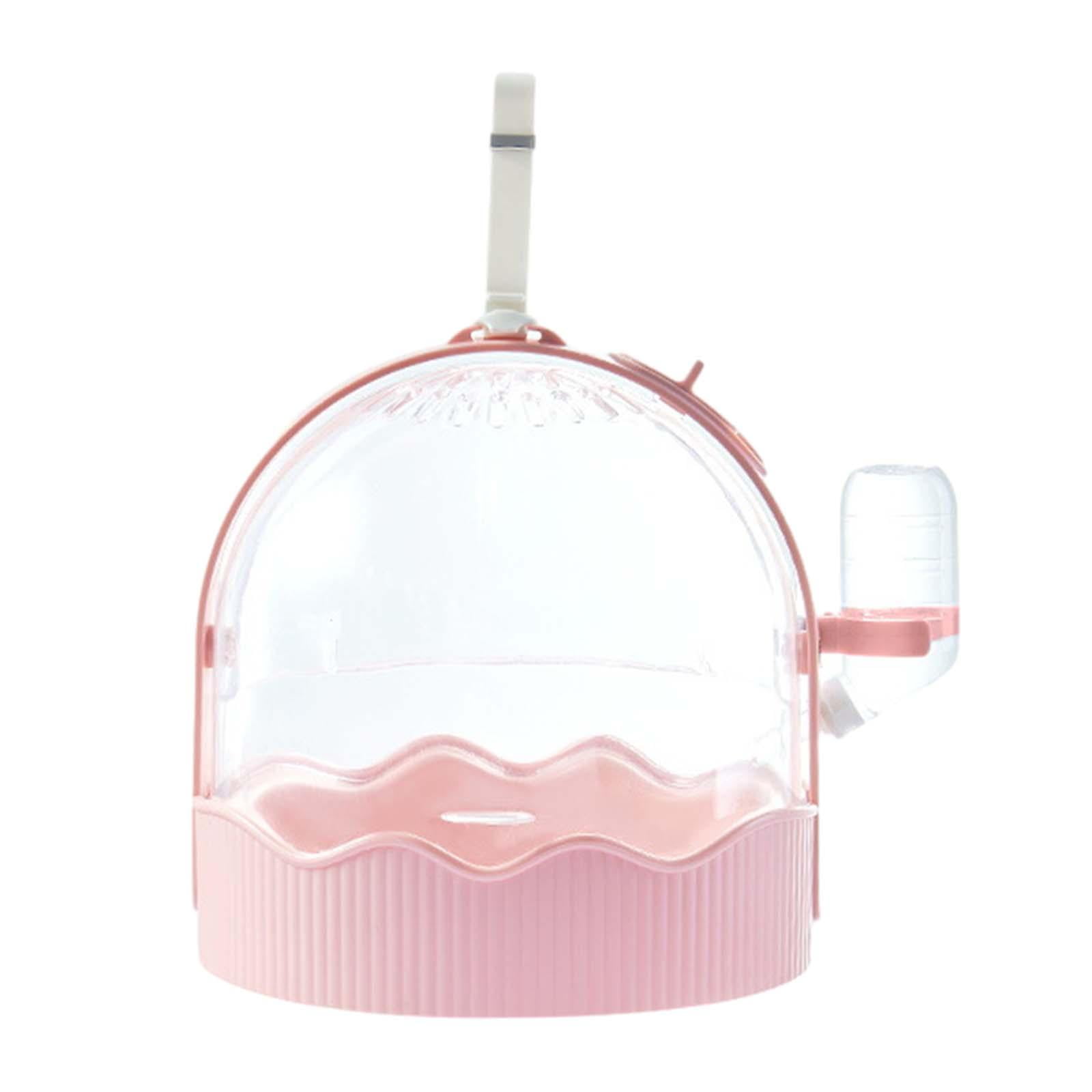 Gazechimp Hamster Carrier Cage Habitat Guinea Pig Cage for Mice Hedgehog Small Animals pink