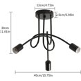 thumbnail image 2 of Vintage 3 Lights Chandelier Lighting, Industrial Style Sputnik Chandelier Dimmable Easy Installation for Widespread Use, Rustic Farmhouse Design Black Finish, 2 of 5