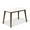 White Top Walnut, variant on Pemberly Row Mid-Century Modern 47" Rectangular Solid Wood Dining Table in Brown