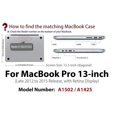 thumbnail image 2 of Funda para MacBook UESWILL 13" A1502/A1425 azul marino, 2 of 8