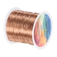 thumbnail image 1 of Alambre de joyería de 0.4 mm, calibre 26, 328 pies de alambre de manualidades de cobre para hacer joyas/plantar/tejer/manualidades DIY, alambres de metal suave [100M, tono cobre], 1 of 7
