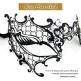 thumbnail image 3 of Máscara MYMENU Masquerade con diamantes de imitación brillantes de metal veneciano para mujer, 3 of 7