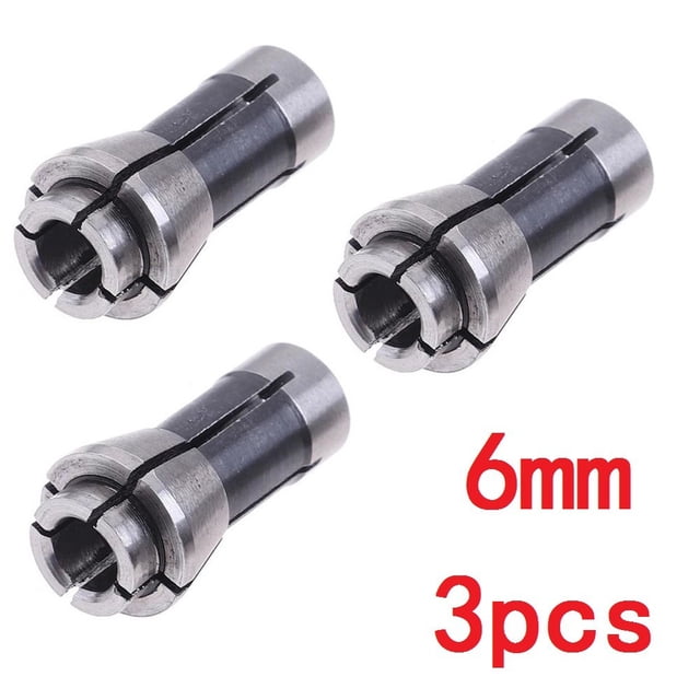 3Pcs 3/6mm Die Grinder Collet Adapter Pneumatic Engraving Machine Chuck Clamp Head for Grinding Machine 6mm