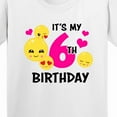 thumbnail image 4 of Inktastic Its My 6th Birthday with Smiling Emoticons Youth T-Shirt, 4 of 5