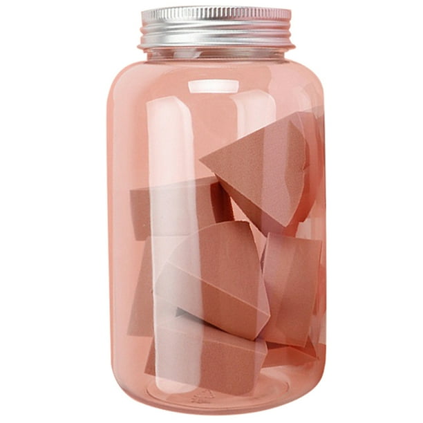 EeaseMX 12 esponjas de maquillaje líquidas para base de maquillaje en húmedo y seco, empaquetadas en caja, con forma sectorial, para mujer y niña (marrón camafeo)