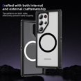thumbnail image 3 of Dteck Magnetic Case for Samsung Galaxy S25 Ultra Compatible with Magsafe Dual Layer TPU+PC Military-Grade Protection Shockproof Rugged Protective Hybrid Cover for Galaxy S25 Ultra,Clear+Black, 3 of 7