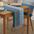 thumbnail image 5 of Table Runner Dresser Scarf 18 x 72 Inch Rustic Farm Wood Gradient Blue Grey Table Runners Non-Slip Heat Kitchen Dining Table Decor for Kitchen Farmhouse Indoor Outdoor Home Party, 5 of 7