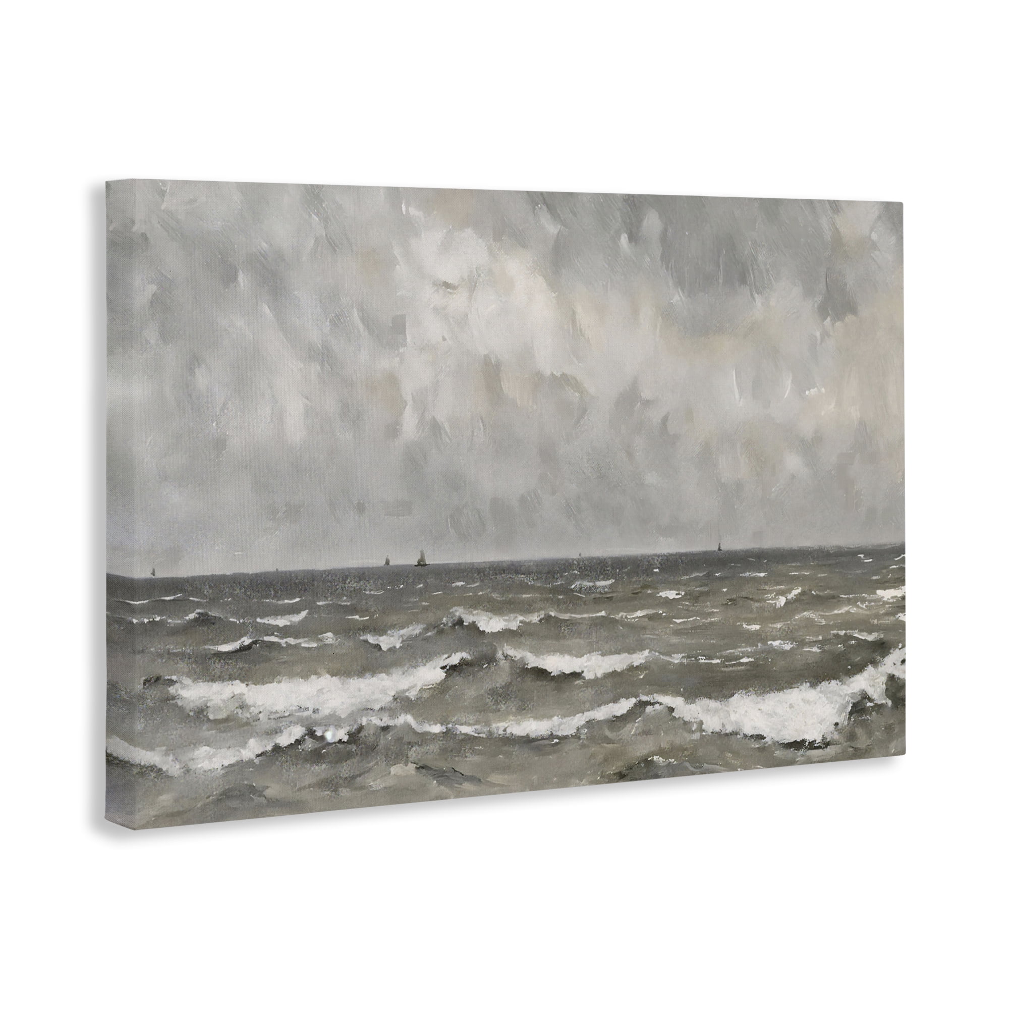 Stupell Industries Stormy Ripples at Sea Canvas Wall Art, design by Jacky Ngan