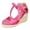 Hot Pink, variant on Women's Platform Espadrilles Wedge Sandals Open Toe 2026 Platform Backless Bow Knot Bohemian Braided Summer Shoes Breathable Heels Orange Size 9