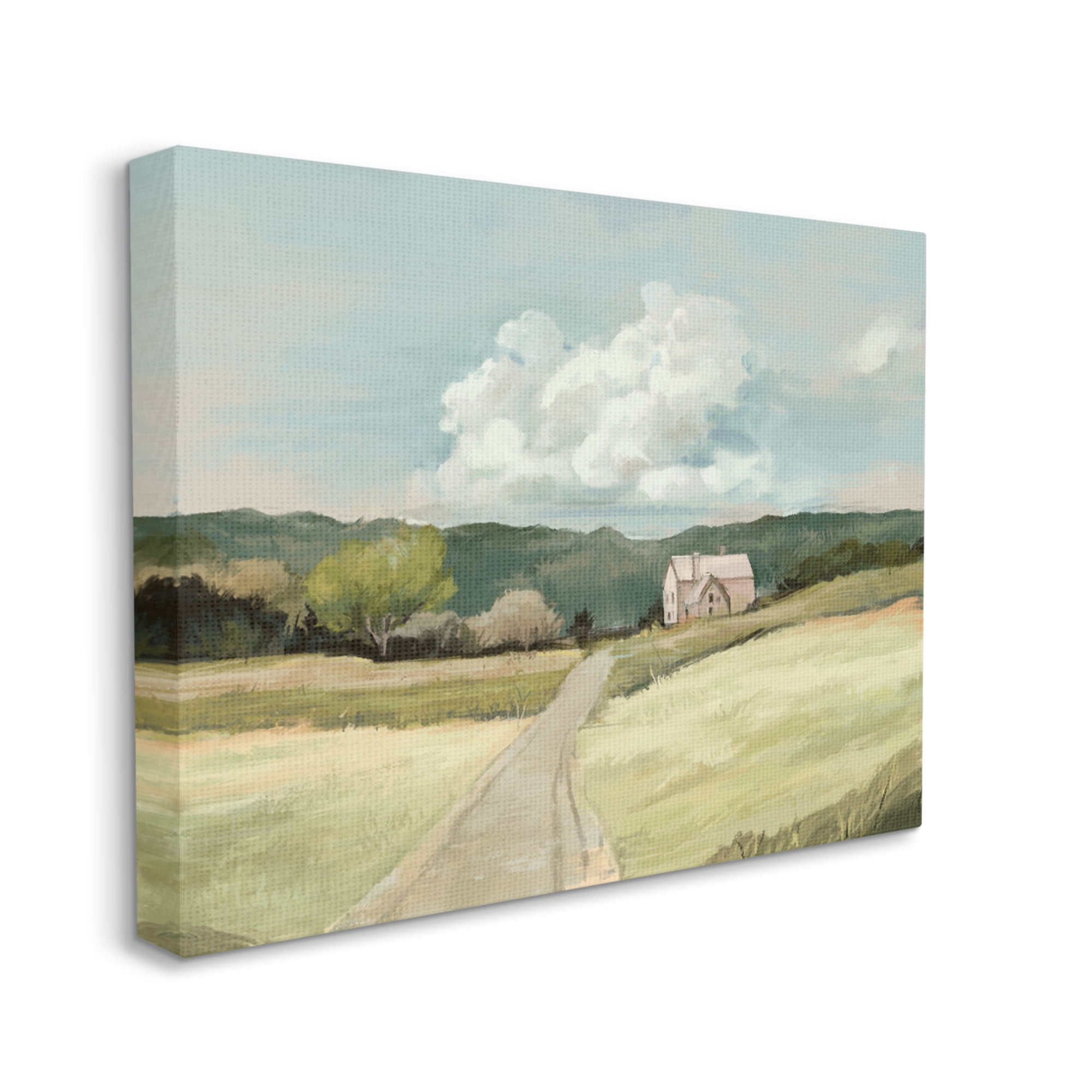 Road Leading Home Countryside Canvas Art, 48 x 36, Design By Artist Ziwei Li