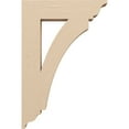 thumbnail image 3 of Ekena Millwork 3 1/2"W x 16"D x 24"H Thorton Traditional Rough Cedar Woodgrain TimberThane Bracket, Primed Tan, 3 of 6