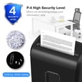 thumbnail image 3 of Bonsaii C234-A P-4 High Security Portable 6 Sheet Micro Cut Paper Shredder Bin, 3 of 10