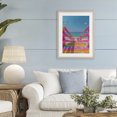 thumbnail image 2 of Stupell Industries Retro Pink Beach Stairs Birch Framed Print Under Glass, design by LSR Design Studio, 23 x 17, 2 of 10