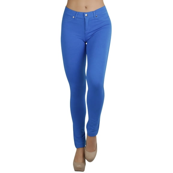 ToBeInStyle Women's Pull-On Denim Like Skinny Fit Stretch Jegging Pants