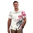 thumbnail image 3 of Garronmavis Plum Blossom Tiger Matching Couple Outfits Husban and Wife Clothing Light Mens Short Sleeve Shirt Size S Summer Workwear and Womens V-neck Hawaiian Dress, 3 of 7