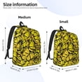 thumbnail image 2 of Disketp Yellow Butterflies print Canvas Backpack Lightweight Travel Daypack Student Rucksack Laptop Backpack-, 2 of 5