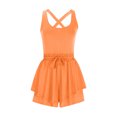 thumbnail image 5 of Amvlyk Jumpsuits for Women Summer Sleeveless Spaghetti Strap Crisscross Short Rompers Comfortable Workout Suspender Shorts Casual Yoga Overalls Pant with Pockets for Trendy Beach Vacation Outfits, 5 of 6