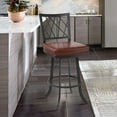 thumbnail image 6 of Giselle Contemporary 30" Bar Height Barstool in Matte Black Finish and Vintage Coffee Faux Leather, 6 of 6