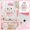 B, variant on 7.9in White Floppy Ear Rabbit Plush Doll with Pink Beret & Grid Bib, Soft PP Cotton Stuffed Bunny Figure, Cute Decorative Plush Ornament for Sofa Shelf Holiday Gift
