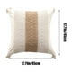 thumbnail image 4 of Funda de cojín decorativa blanca con borlas bordadas | Funda de cojín cuadrada suave de 45x45 cm para sofá, cama y oficina | Cierre de cremallera oculta | Lavable a máquina, 4 of 7